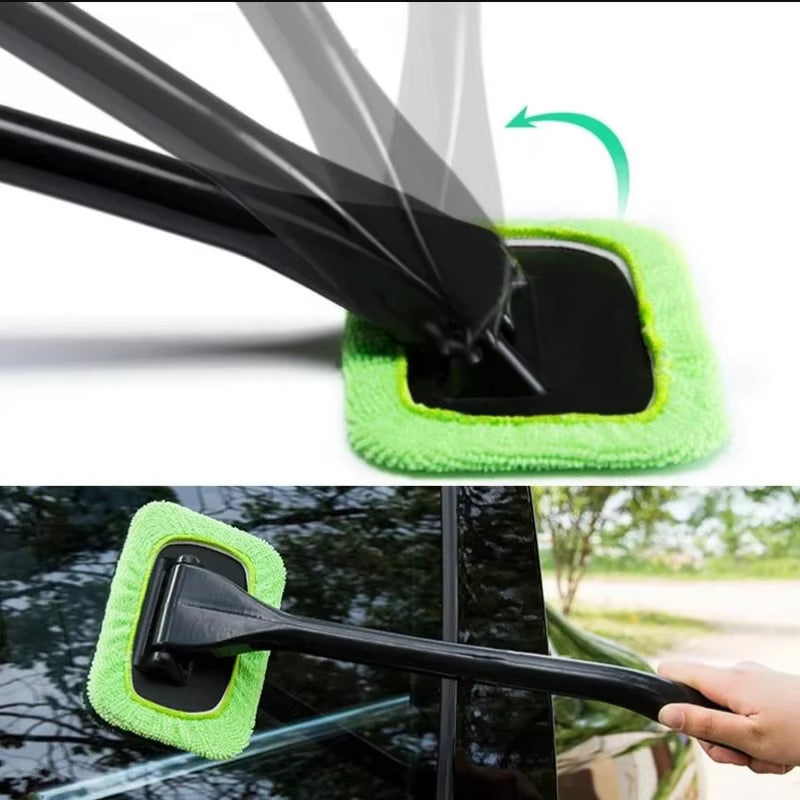 New Car Window Cleaner Brush Kit Windshield Cleaning Wash Tool inside Interior Auto Glass Wiper with Long Handle Car Accessories
