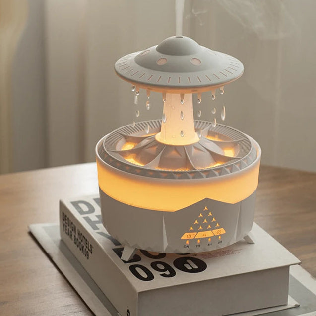 New UFO Raindrop Humidifier Water Drop Air Humidifier USB Aromatherapy Essential Oils Aroma Air Diffuser Household Mist Maker Home Decor
