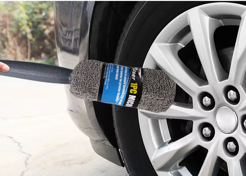 9Pcs Car Wash Cleaning Kits Microfiber Towels Blush Sponge Wash Glove Polish Care Applicator Pads Auto Detailing Washing Tools