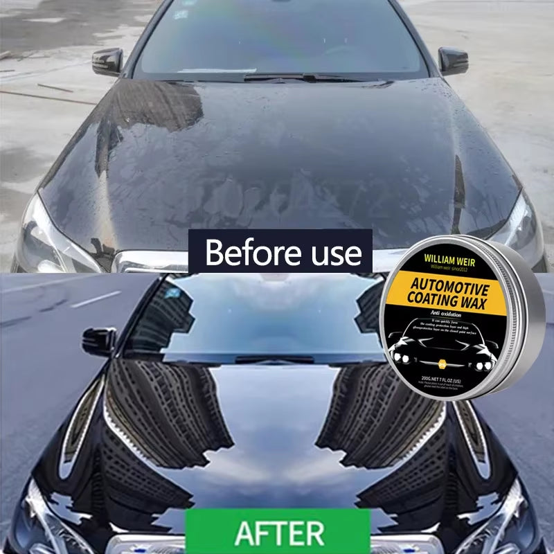 200G Car Wax Polish Kit Automotive Carnauba Wax Scratch Repair Accessories Automotive Care Plating Crystal Car Carnauba Wax