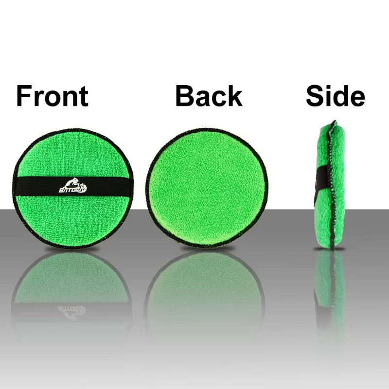 5Piece Microfiber Car Wax Applicator Pad Belt Design for Easy Control to Apply Wax and Polish Foam Sponge 5Inch