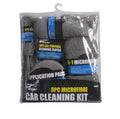 9Pcs Car Wash Cleaning Kits Microfiber Towels Blush Sponge Wash Glove Polish Care Applicator Pads Auto Detailing Washing Tools