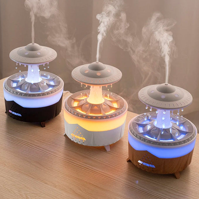 New UFO Raindrop Humidifier Water Drop Air Humidifier USB Aromatherapy Essential Oils Aroma Air Diffuser Household Mist Maker Home Decor