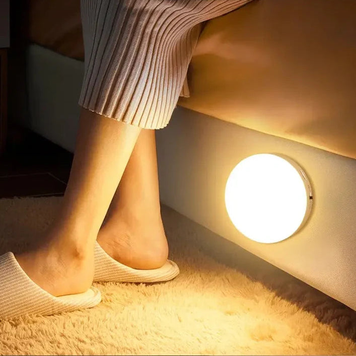 LED Night Light Motion Sensor Light USB Rechargeable Kitchen Bedroom Magnetic Base Wall Light Stairs Lighting Night Lamp