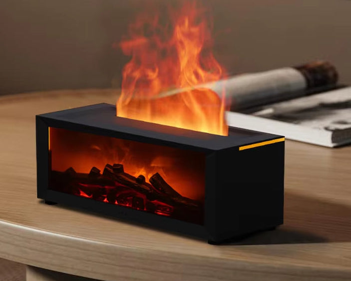 Air Humidifier Essential Oil Diffuser Flame Aroma Humidifier Home Room Fragrance Diffuser with Night Light Aromatherapy Diffuser