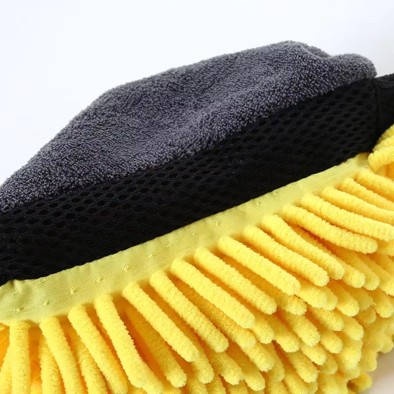 Car Wash Glove Coral Mitt Soft Anti-Scratch for Car Wash Multifunction Thick Cleaning Glove Car Wax Detailing Brush