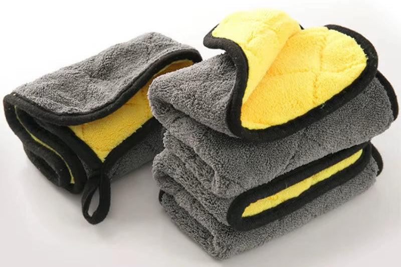 SEAMETAL Ultra Soft 40*40CM Car Wash Microfiber Towel 800GSM Absorbent Car Cleaning Drying Cloth Hemming Rags Car Wash Towels